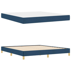Κρεβάτι με ελατήρια με στρώμα Μπλε 180 x 200 cm ύφασμα - Pakobazaar
