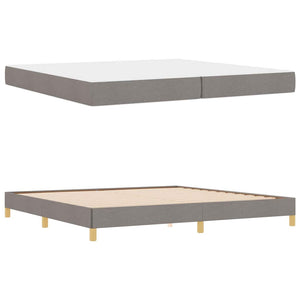 Κρεβάτι με ελατήρια Taupe 200 x 200 cm ύφασμα