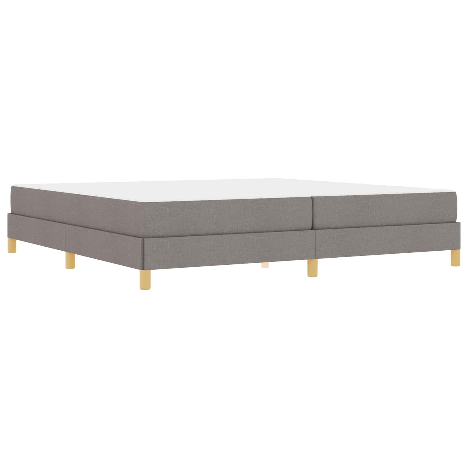 Κρεβάτι με ελατήρια με στρώμα Taupe 200 x 200 cm ύφασμα
