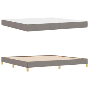 Κρεβάτι με ελατήρια Taupe 200 x 200 cm ύφασμα