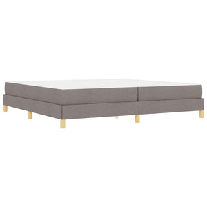 Κρεβάτι με ελατήρια Taupe 200 x 200 cm ύφασμα