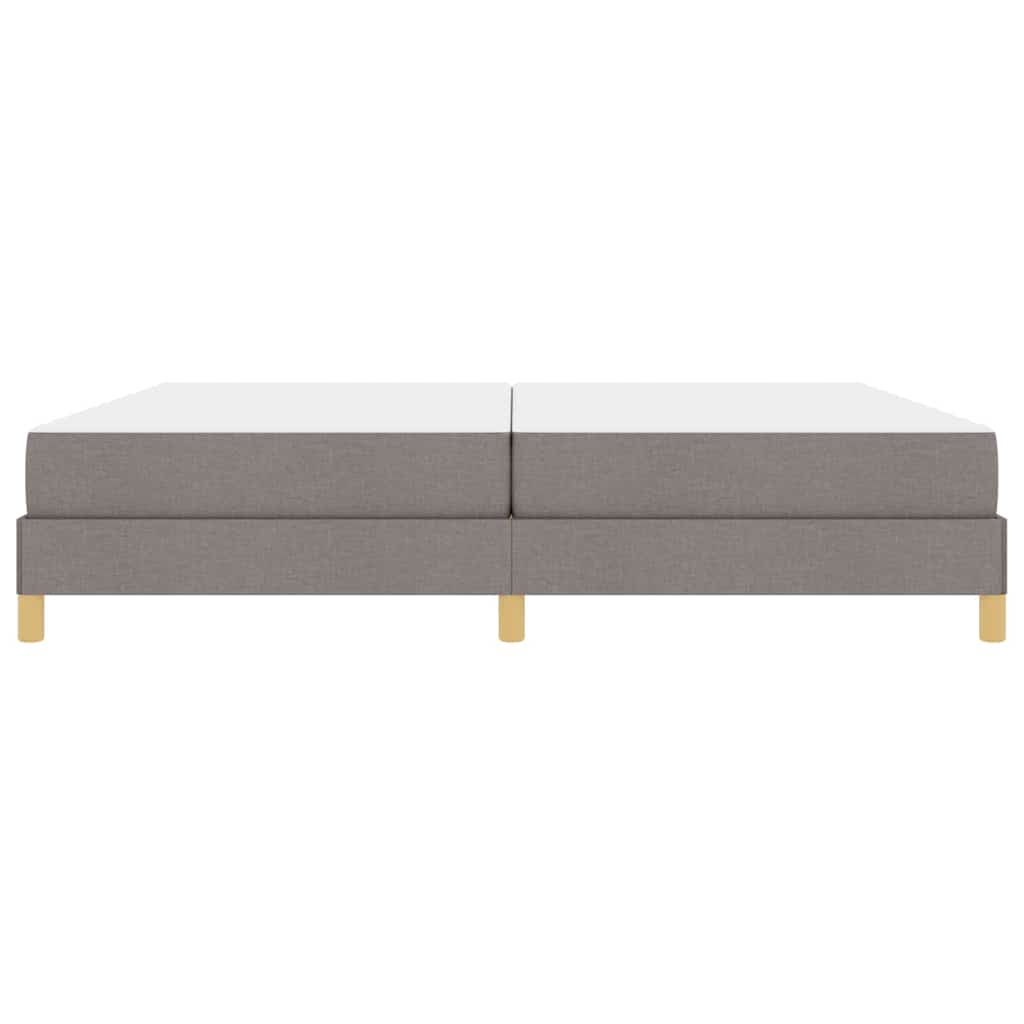 Κρεβάτι με ελατήρια με στρώμα Taupe 200 x 200 cm ύφασμα