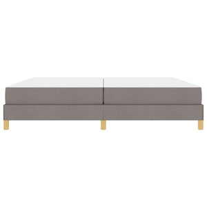 Κρεβάτι με ελατήρια Taupe 200 x 200 cm ύφασμα