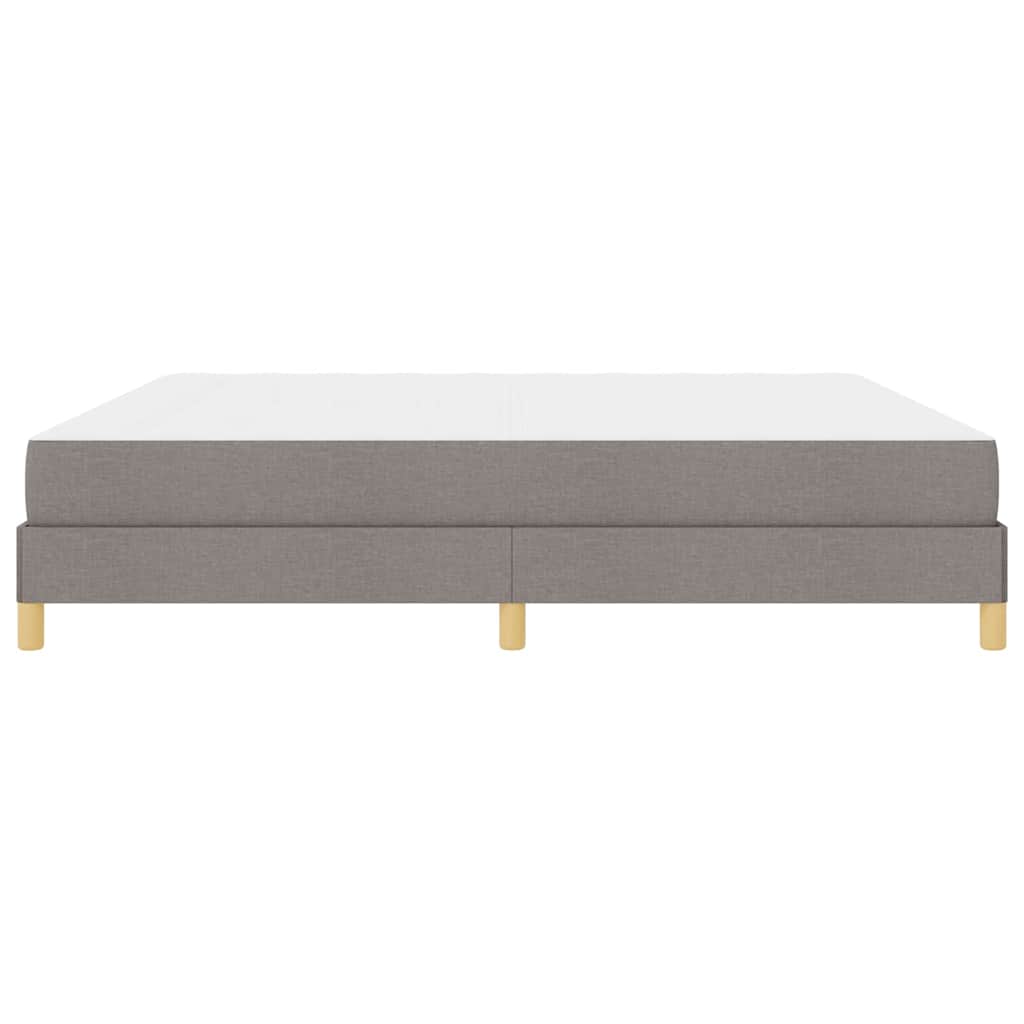 Κρεβάτι με ελατήρια με στρώμα Taupe 200 x 200 cm ύφασμα
