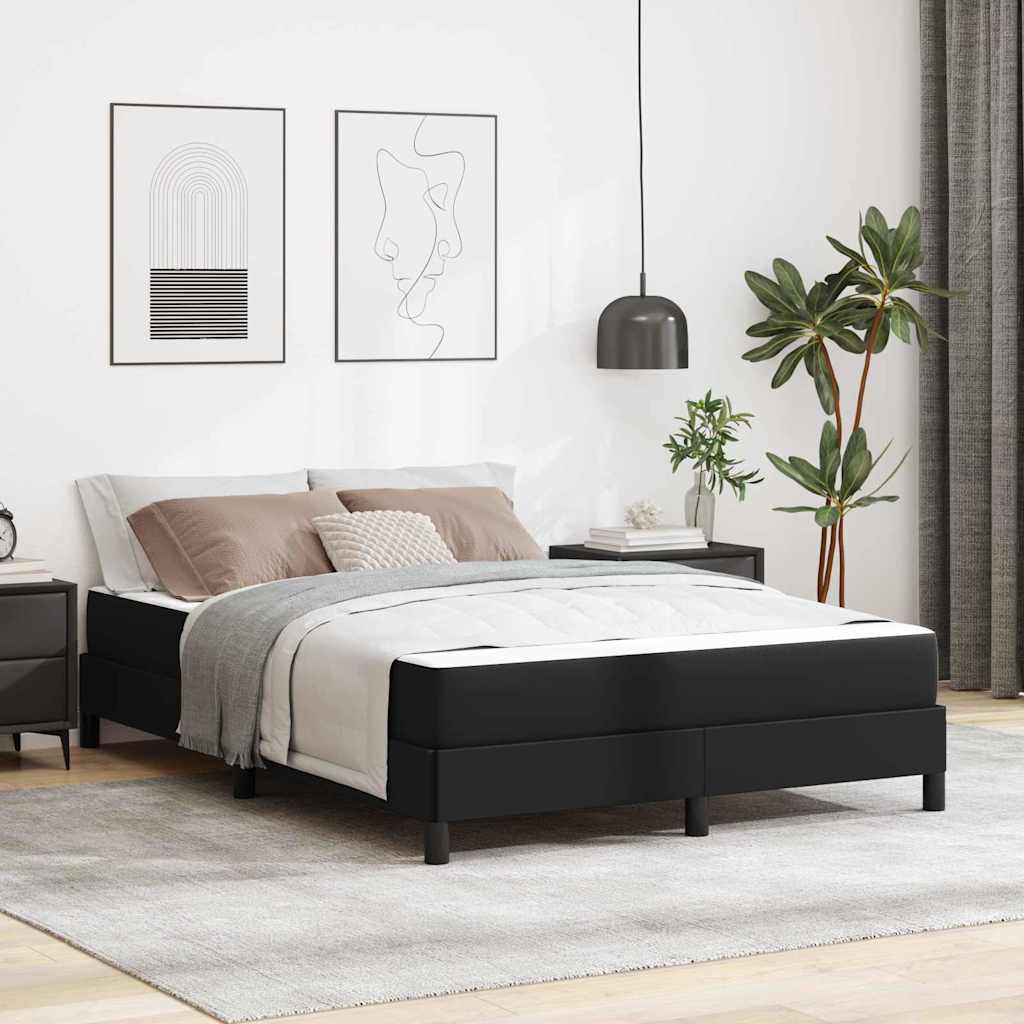 Σκελετός Κρεβατιού με στρώμα Μαύρο 140 x 190 cm ύφασμα - Pakobazaar