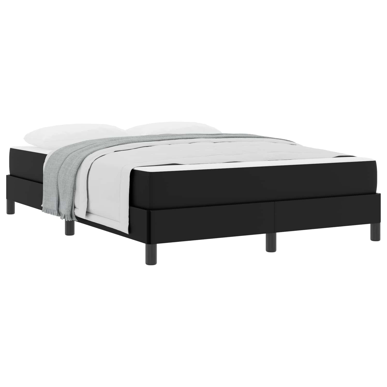 Σκελετός Κρεβατιού με στρώμα Μαύρο 140 x 190 cm ύφασμα - Pakobazaar