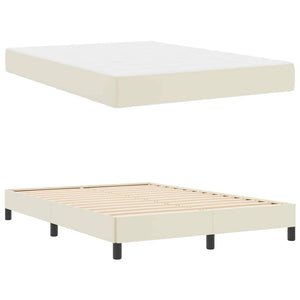 Σκελετός Κρεβατιού με στρώμα Κρεμ 160 x 200 cm ύφασμα - Pakobazaar