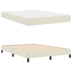 Σκελετός Κρεβατιού με στρώμα Κρεμ 160 x 200 cm ύφασμα - Pakobazaar