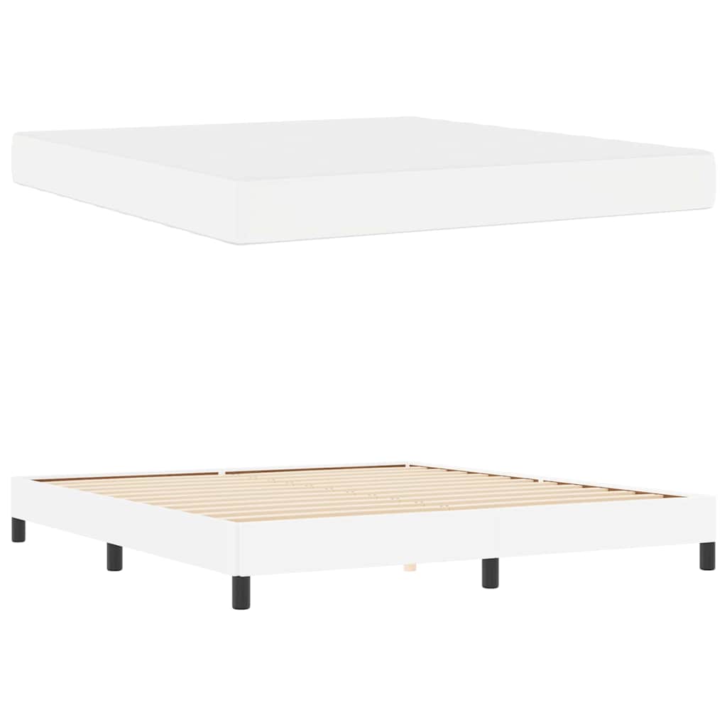 Σκελετός Κρεβατιού με στρώμα Καθαρό Λευκό 180 x 200 cm ύφασμα - Pakobazaar