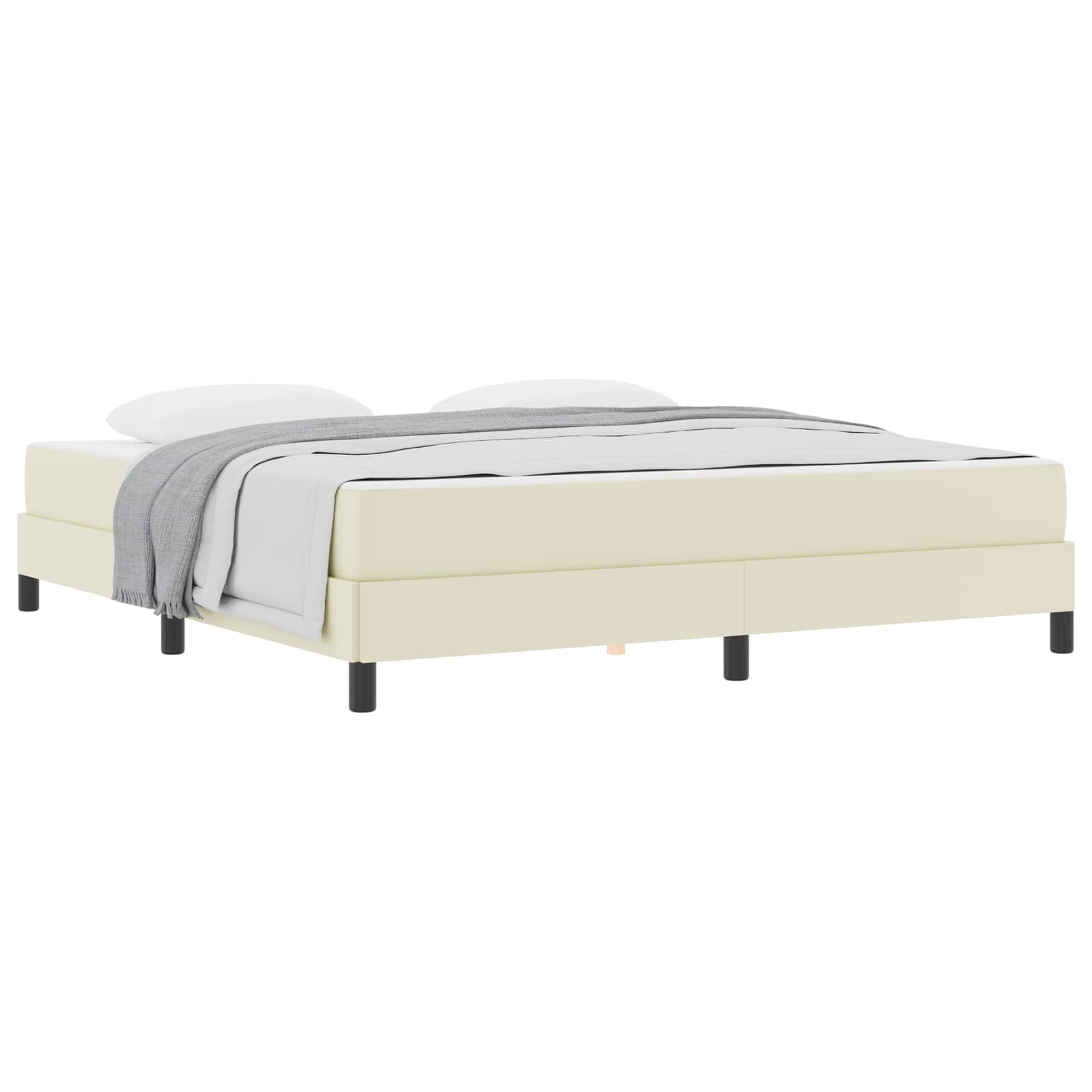 Σκελετός Κρεβατιού με στρώμα Κρεμ 180 x 200 cm ύφασμα - Pakobazaar