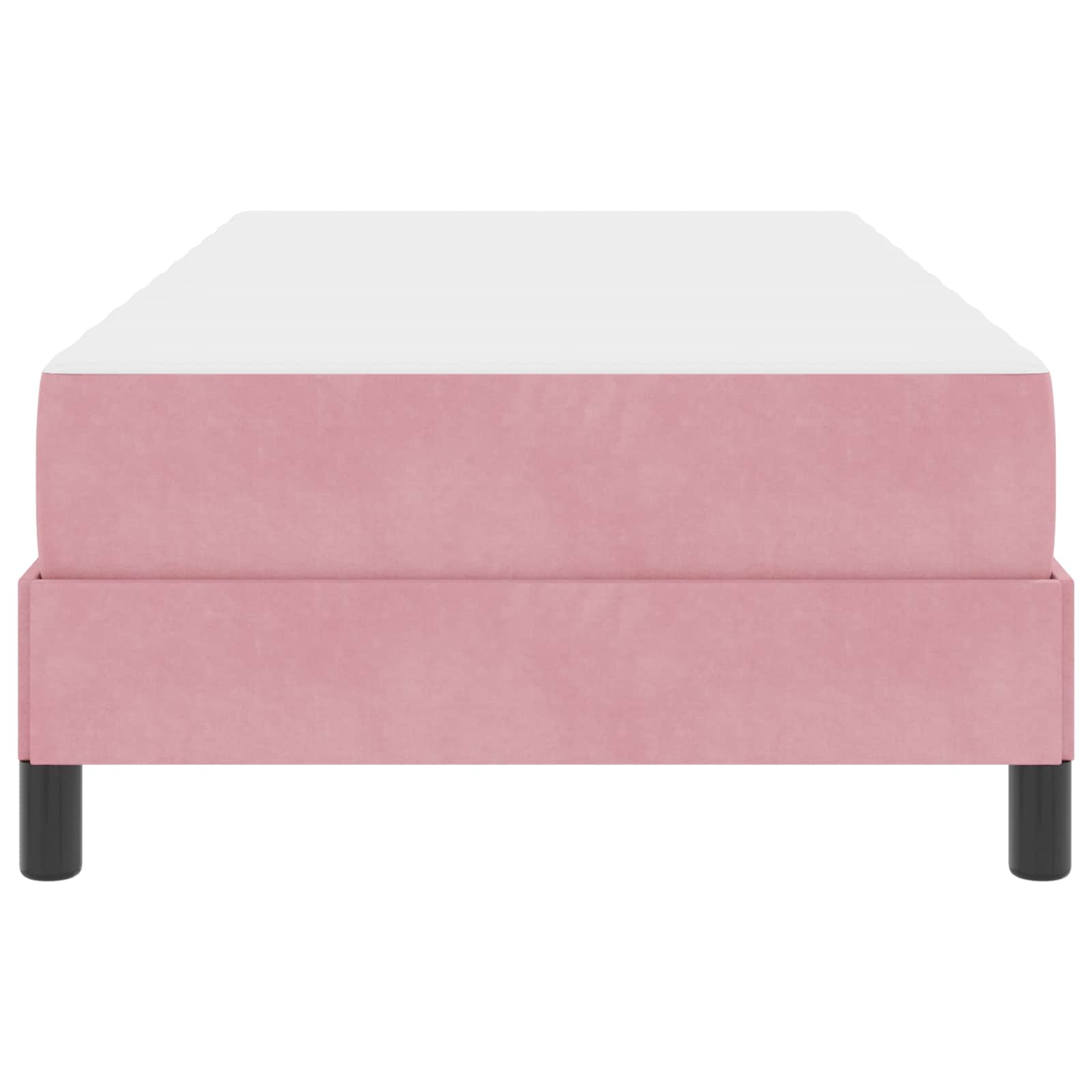 Κρεβάτι με ελατήρια με στρώμα Ροζ 80 x 200 cm ύφασμα - Pakobazaar