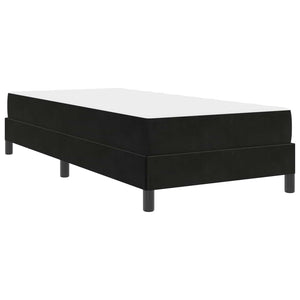 Κρεβάτι με ελατήρια με στρώμα Μαύρο 90 x 190 cm ύφασμα - Pakobazaar