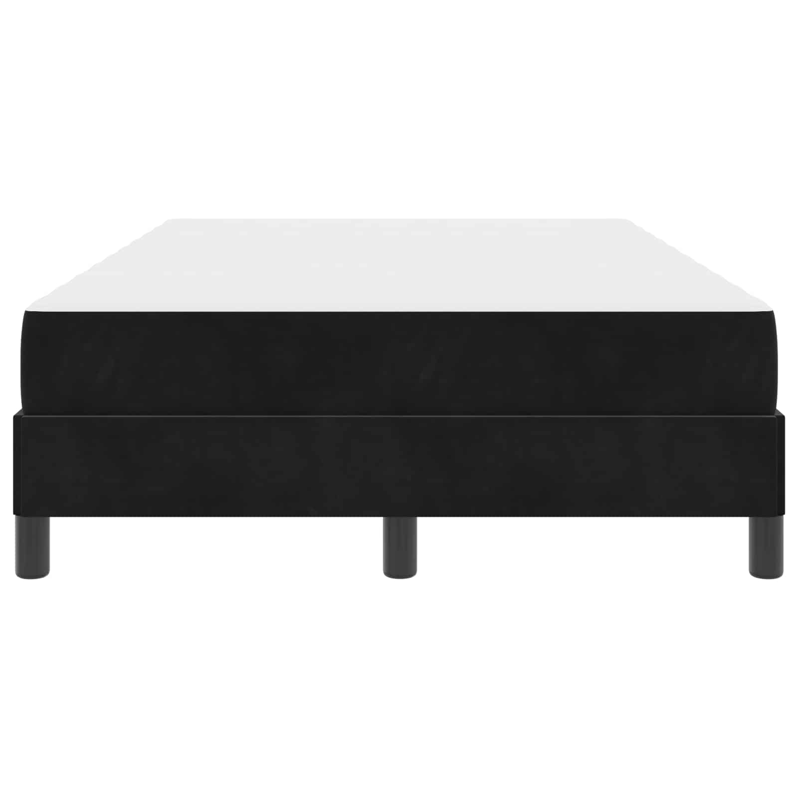 Κρεβάτι με ελατήρια με στρώμα Μαύρο 120 x 190 cm ύφασμα - Pakobazaar