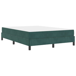 Κρεβάτι με ελατήρια Σκούρο Πράσινο 140 x 190 cm ύφασμα