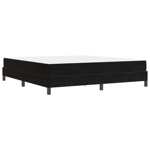 Κρεβάτι με ελατήρια με στρώμα Μαύρο 180 x 200 cm ύφασμα - Pakobazaar