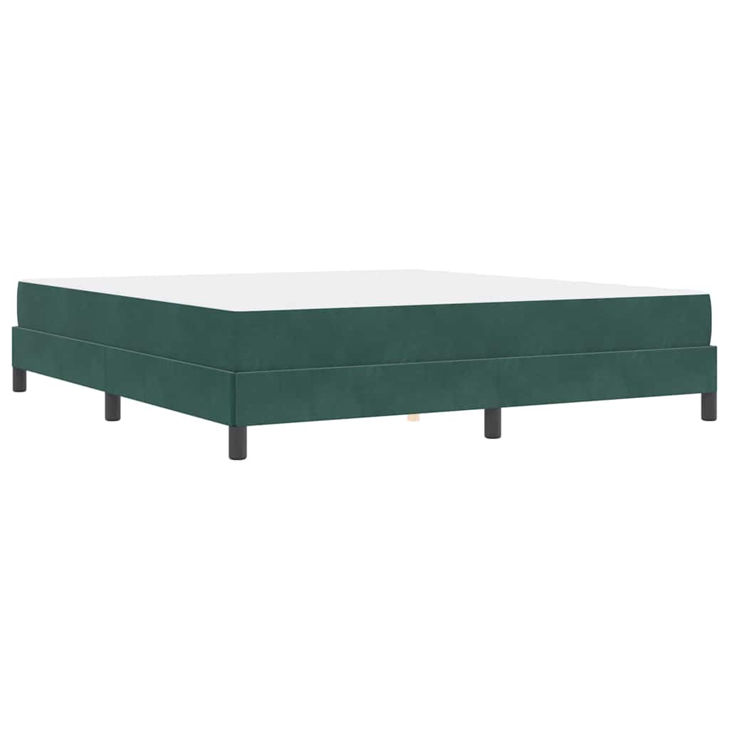 Κρεβάτι με ελατήρια Σκούρο Πράσινο 180 x 200 cm ύφασμα - Pakobazaar