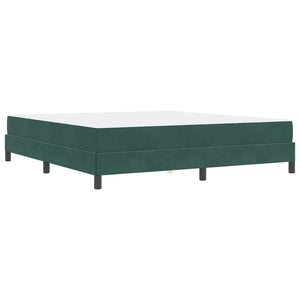 Κρεβάτι με ελατήρια Σκούρο Πράσινο 180 x 200 cm ύφασμα - Pakobazaar