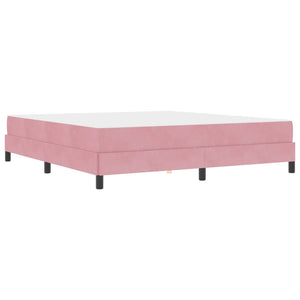 Κρεβάτι με ελατήρια με στρώμα Ροζ 180 x 200 cm ύφασμα