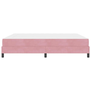 Κρεβάτι με ελατήρια με στρώμα Ροζ 180 x 200 cm ύφασμα