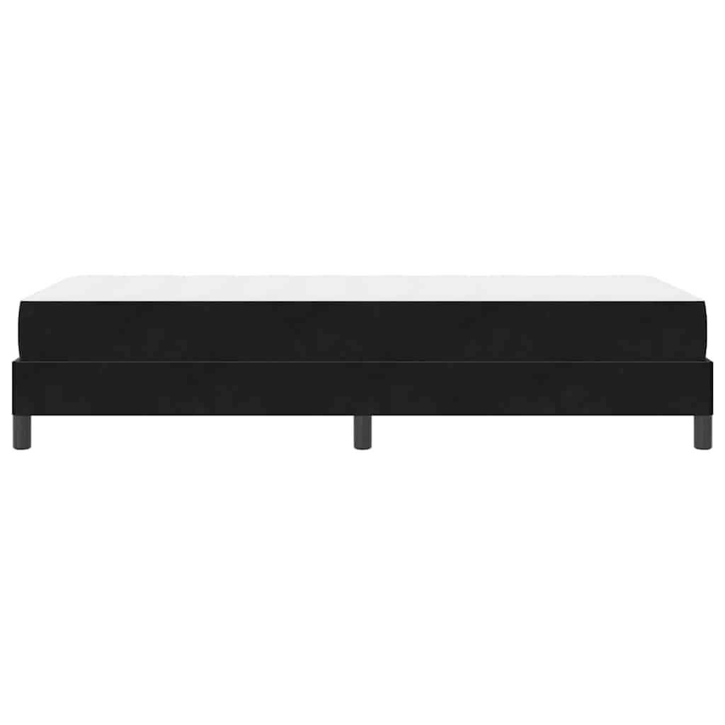 Κρεβάτι με ελατήρια με στρώμα Μαύρο 80 x 210 cm ύφασμα - Pakobazaar