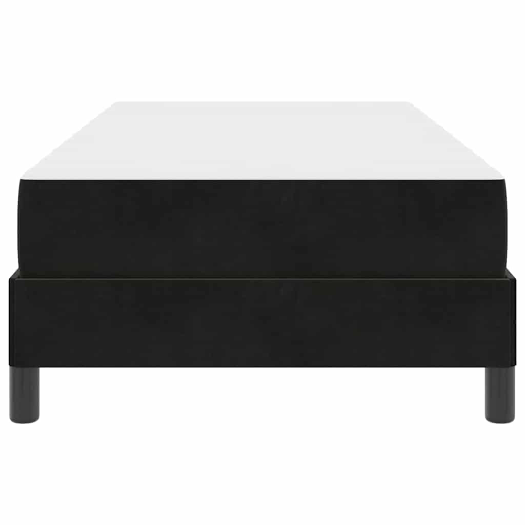 Κρεβάτι με ελατήρια με στρώμα Μαύρο 90 x 210 cm ύφασμα - Pakobazaar