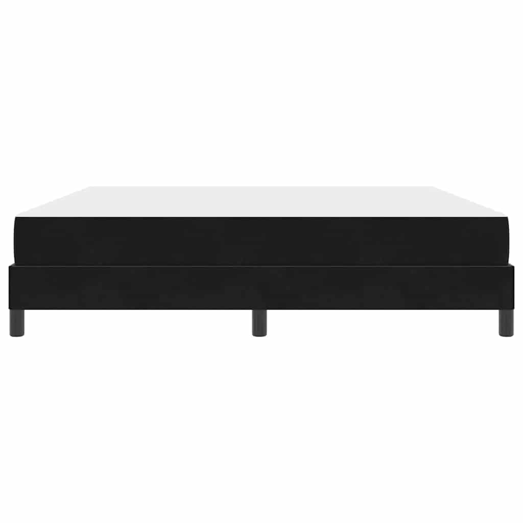 Κρεβάτι με ελατήρια με στρώμα Μαύρο 180 x 210 cm ύφασμα - Pakobazaar