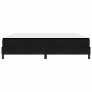 Κρεβάτι με ελατήρια με στρώμα Μαύρο 180 x 210 cm ύφασμα - Pakobazaar