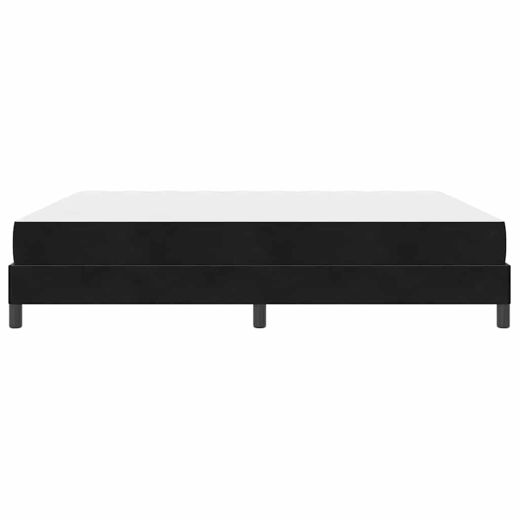 Κρεβάτι με ελατήρια με στρώμα Μαύρο 180 x 210 cm ύφασμα - Pakobazaar