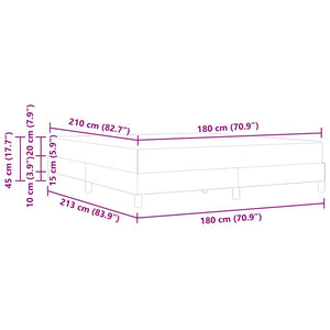 Κρεβάτι με ελατήρια με στρώμα Μαύρο 180 x 210 cm ύφασμα - Pakobazaar