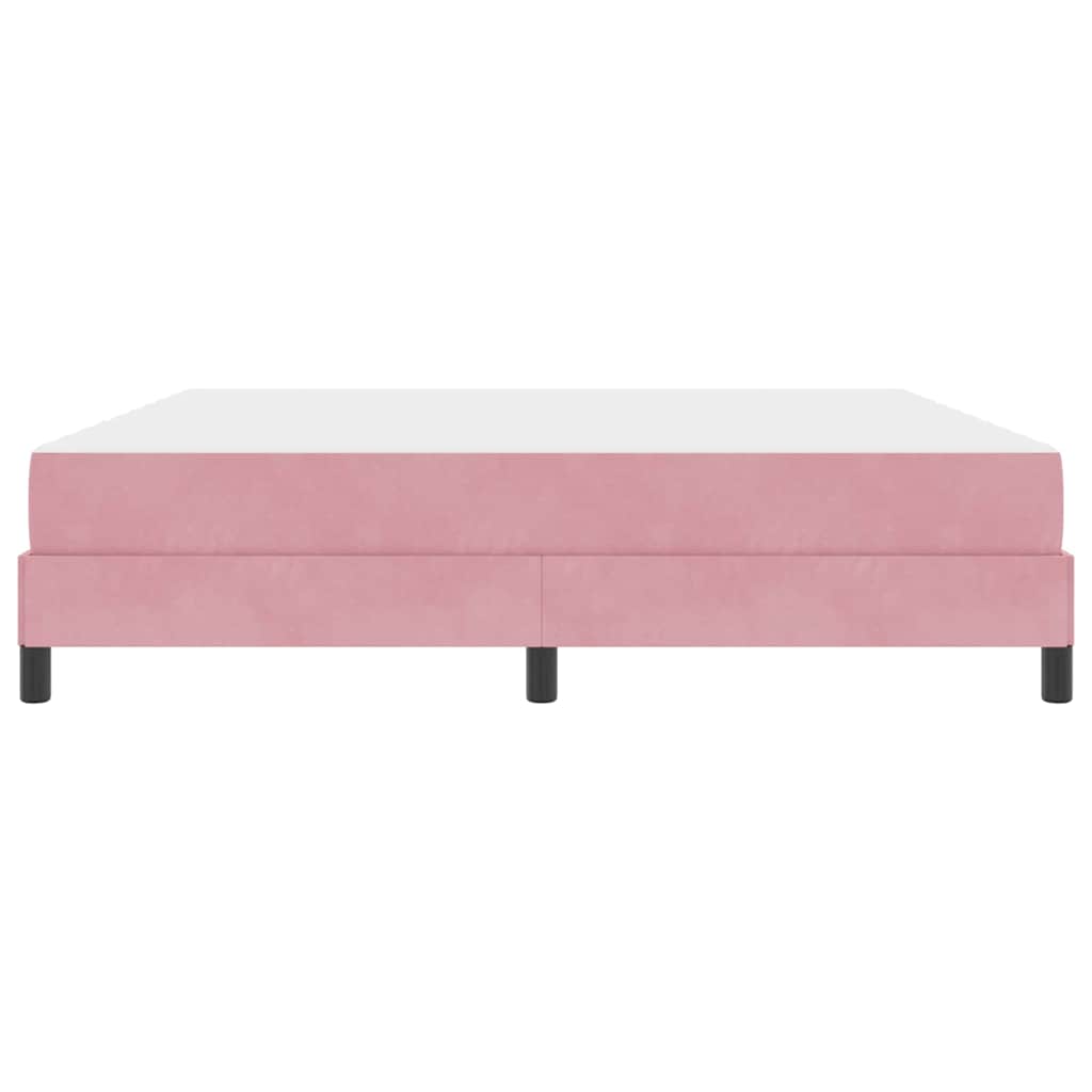 Κρεβάτι με ελατήρια με στρώμα Ροζ 180 x 210 cm ύφασμα