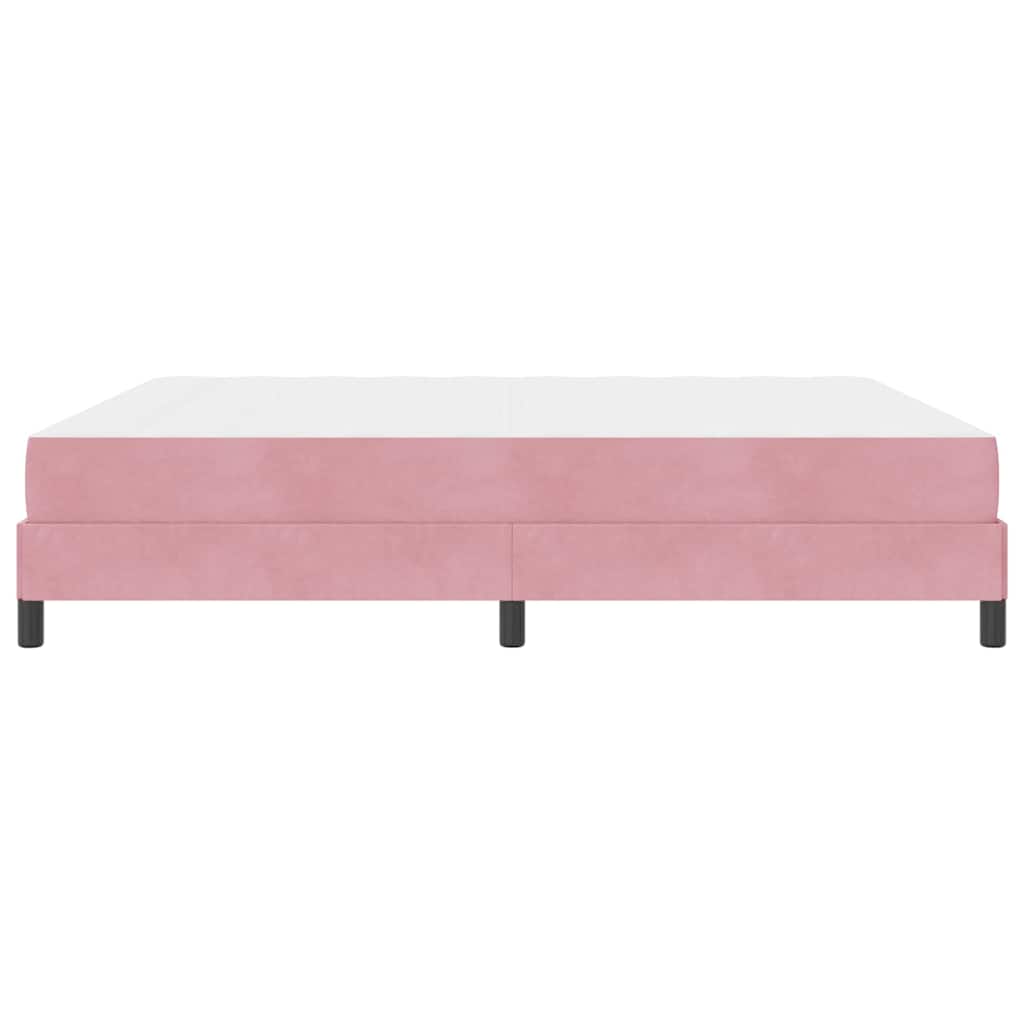 Κρεβάτι με ελατήρια με στρώμα Ροζ 180 x 210 cm ύφασμα