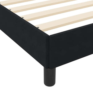 Κρεβάτι με ελατήρια με στρώμα Μαύρο 200 x 210 cm ύφασμα