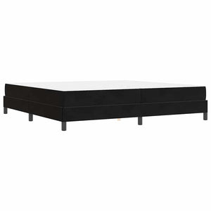 Κρεβάτι με ελατήρια με στρώμα Μαύρο 200 x 210 cm ύφασμα
