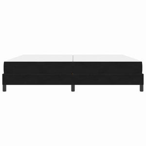 Κρεβάτι με ελατήρια με στρώμα Μαύρο 200 x 210 cm ύφασμα
