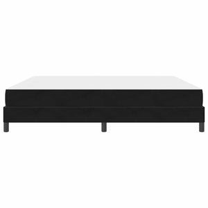 Κρεβάτι με ελατήρια με στρώμα Μαύρο 200 x 210 cm ύφασμα