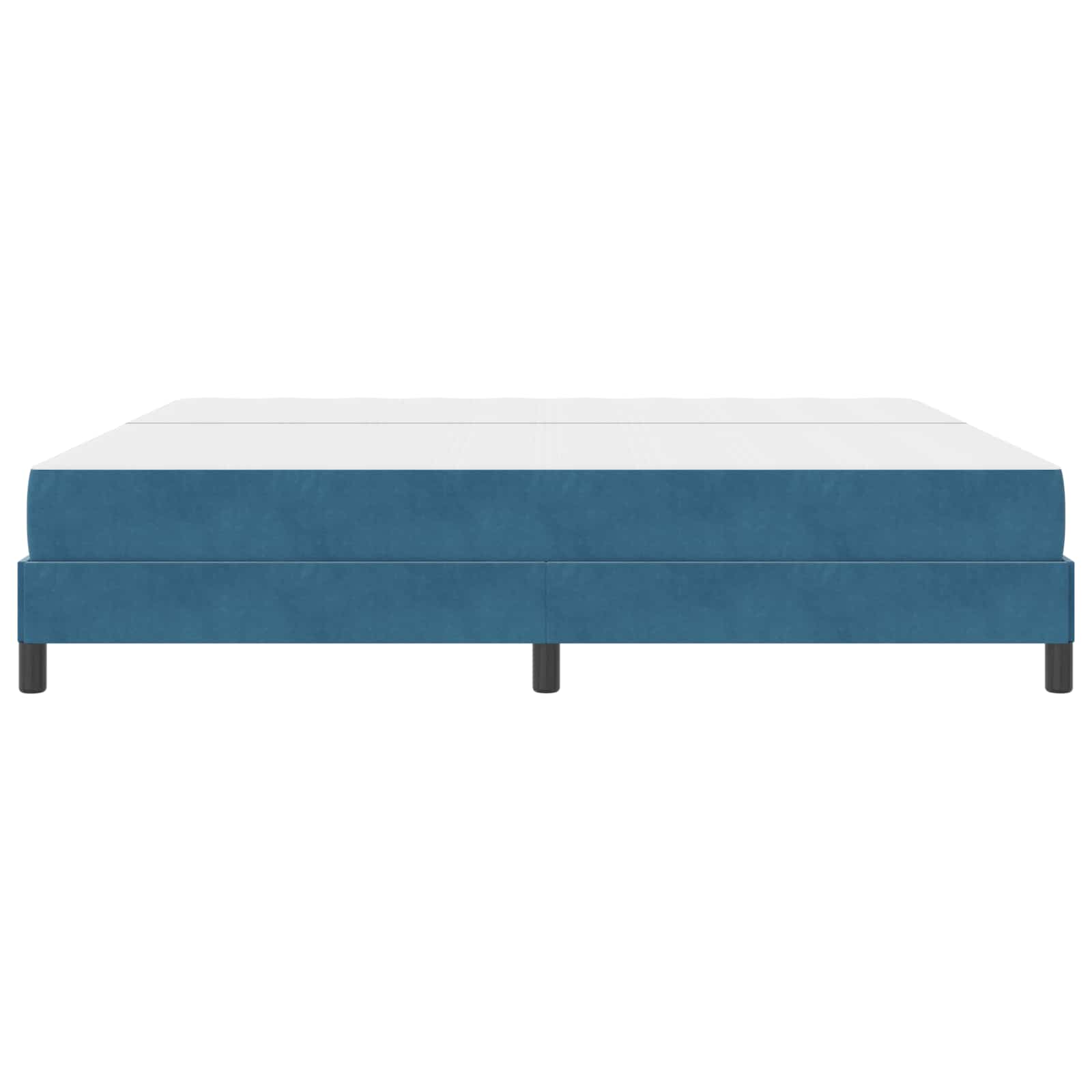 Κρεβάτι με ελατήρια με στρώμα Σκούρο Μπλε 200 x 210 cm ύφασμα