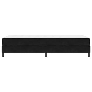 Κρεβάτι με ελατήρια με στρώμα Μαύρο 100 x 220 cm ύφασμα - Pakobazaar