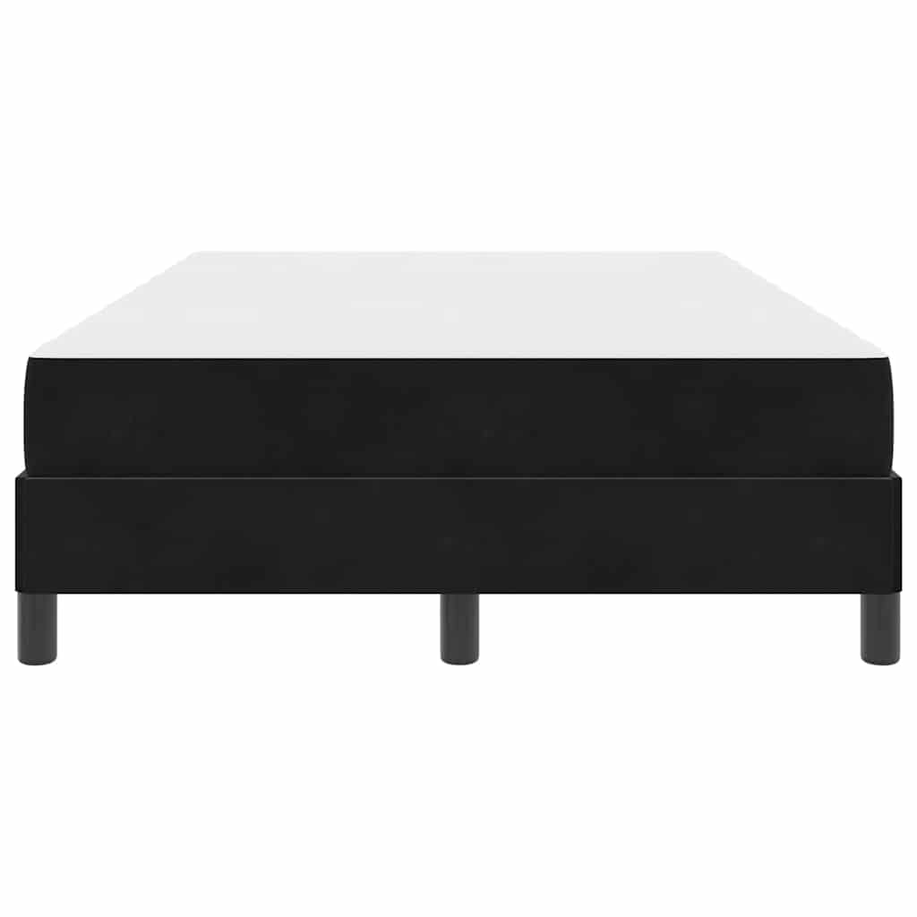 Κρεβάτι με ελατήρια με στρώμα Μαύρο 120 x 220 cm ύφασμα