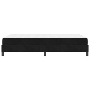 Κρεβάτι με ελατήρια με στρώμα Μαύρο 120 x 220 cm ύφασμα