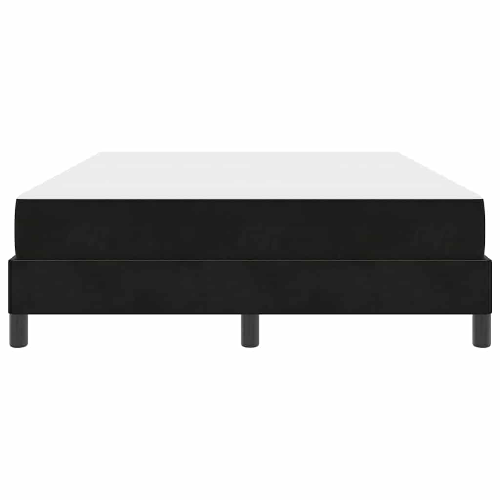 Κρεβάτι με ελατήρια με στρώμα Μαύρο 140 x 220 cm ύφασμα - Pakobazaar