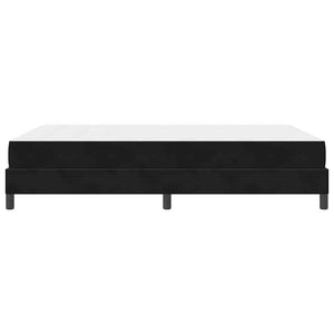 Κρεβάτι με ελατήρια με στρώμα Μαύρο 160 x 220 cm ύφασμα - Pakobazaar