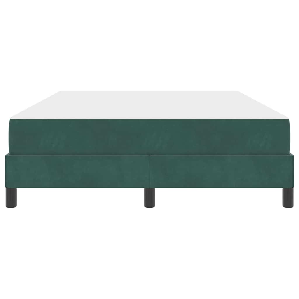 Κρεβάτι με ελατήρια Σκούρο Πράσινο 160 x 220 cm ύφασμα