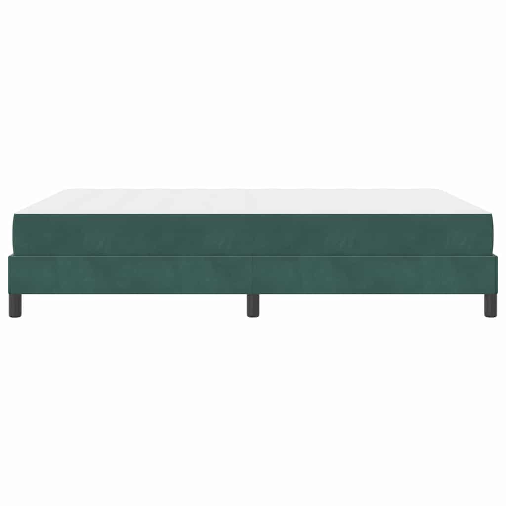 Κρεβάτι με ελατήρια Σκούρο Πράσινο 160 x 220 cm ύφασμα