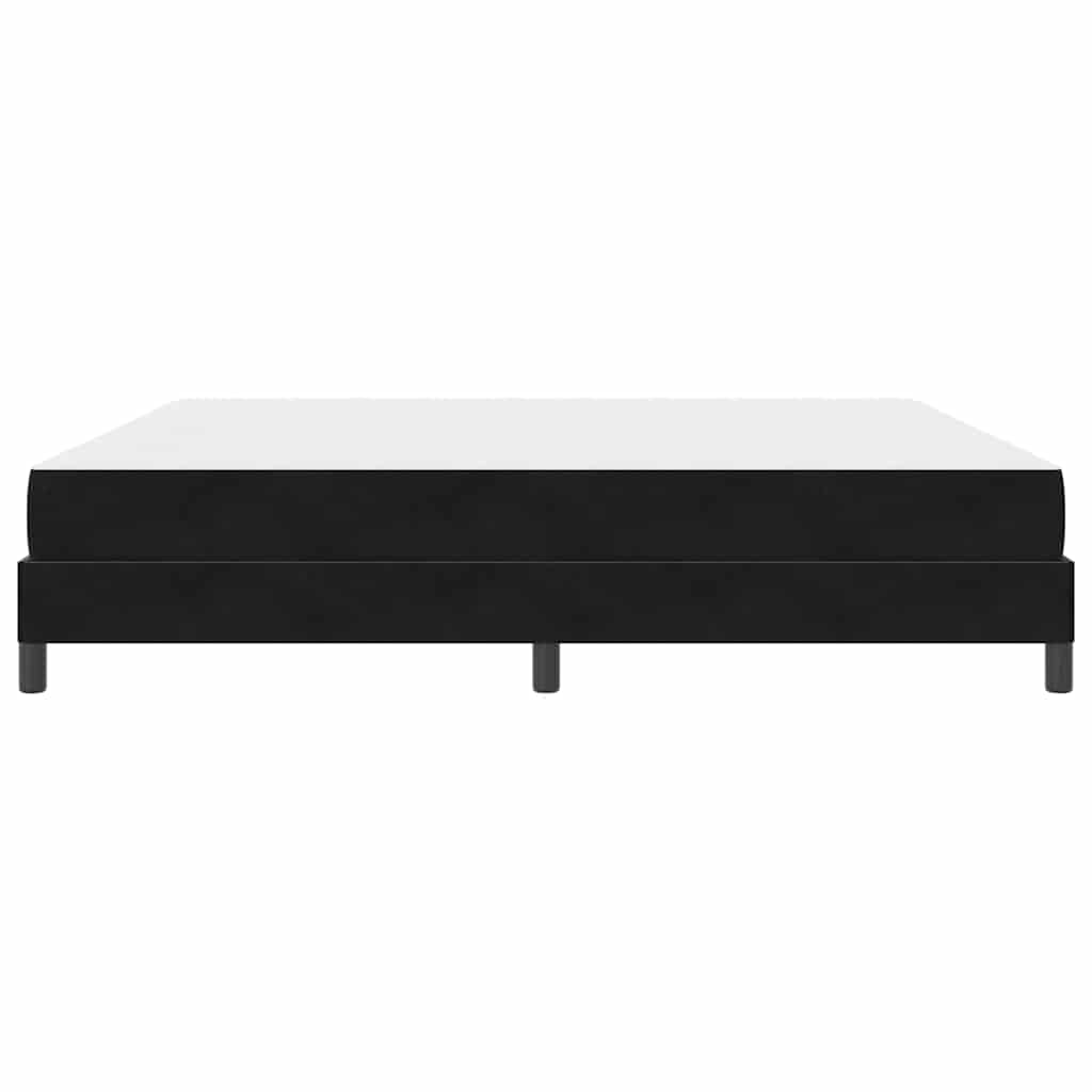 Κρεβάτι με ελατήρια με στρώμα Μαύρο 200 x 220 cm ύφασμα - Pakobazaar