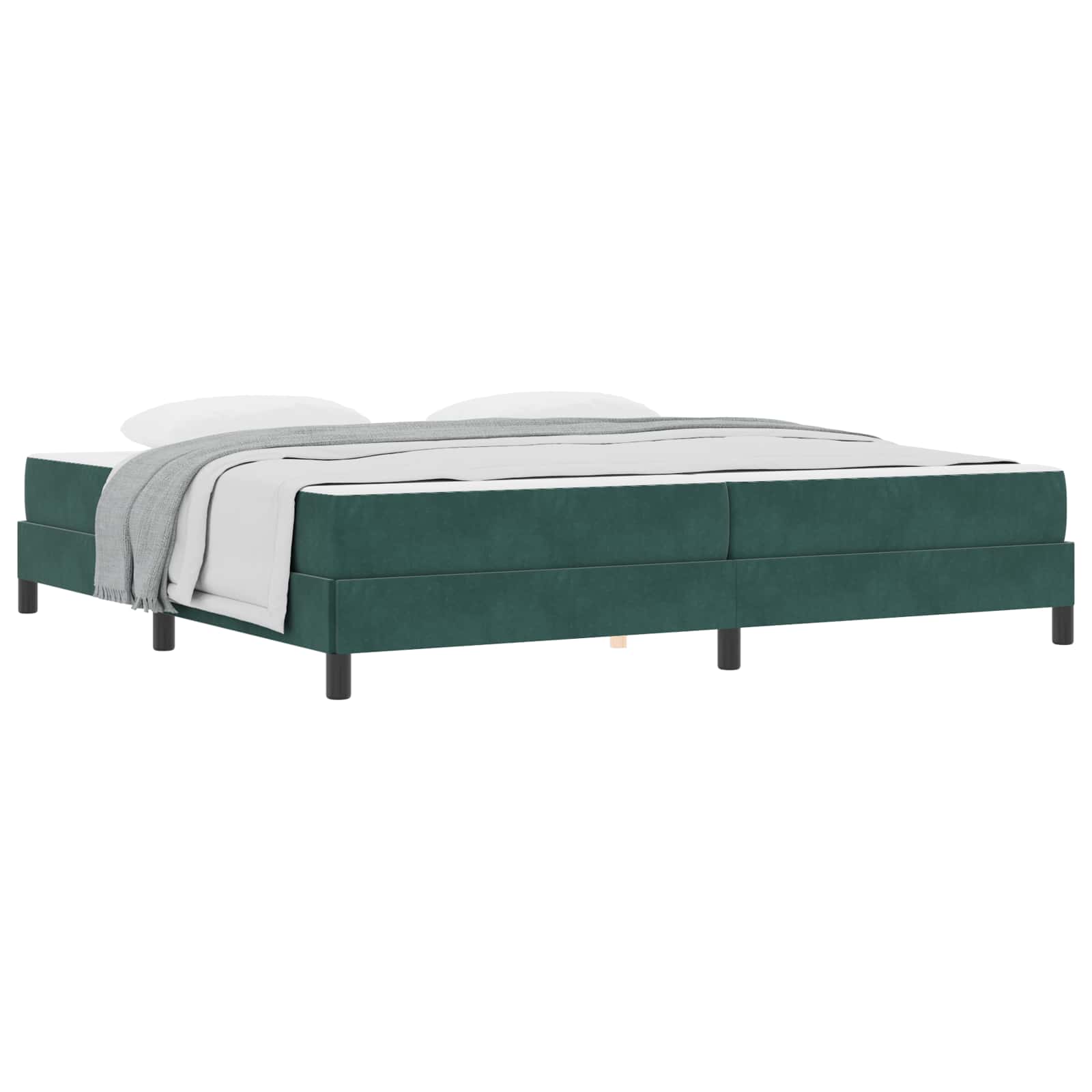 Κρεβάτι με ελατήρια Σκούρο Πράσινο 200 x 220 cm ύφασμα - Pakobazaar