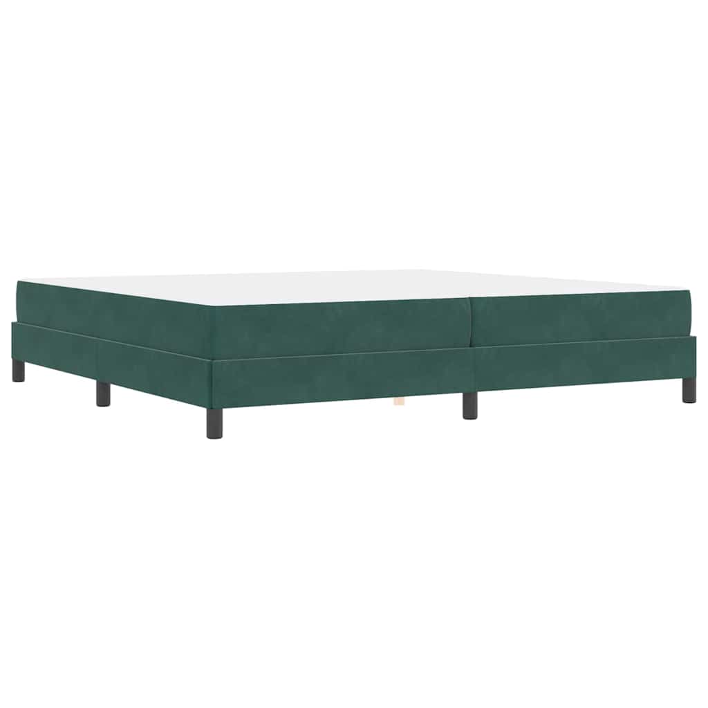 Κρεβάτι με ελατήρια Σκούρο Πράσινο 200 x 220 cm ύφασμα - Pakobazaar