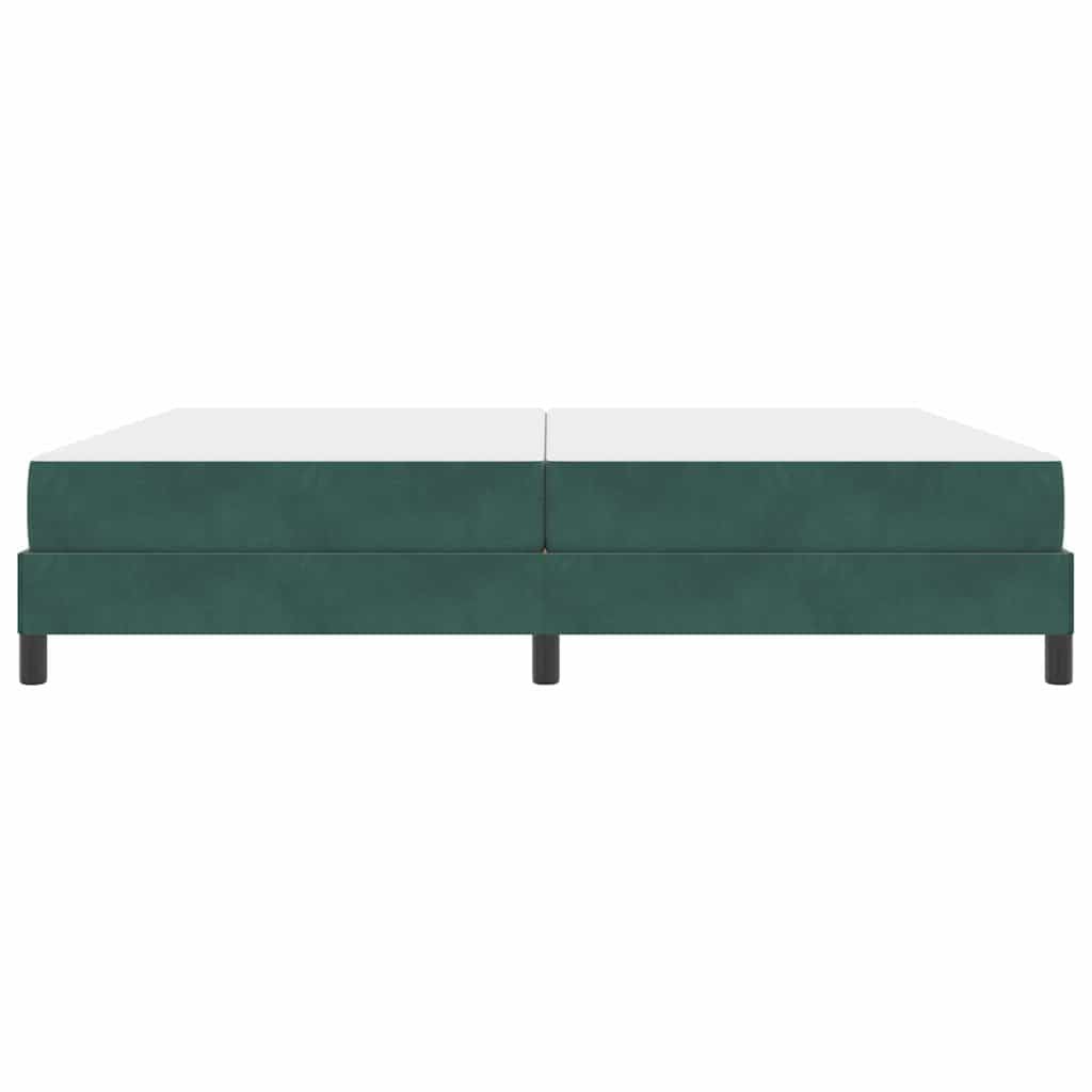 Κρεβάτι με ελατήρια Σκούρο Πράσινο 200 x 220 cm ύφασμα - Pakobazaar