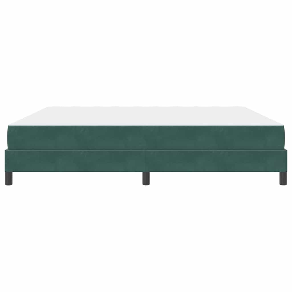Κρεβάτι με ελατήρια Σκούρο Πράσινο 200 x 220 cm ύφασμα - Pakobazaar