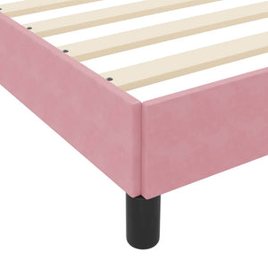Κρεβάτι με ελατήρια με στρώμα Ροζ 200 x 220 cm ύφασμα