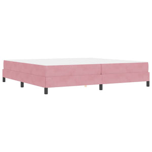 Κρεβάτι με ελατήρια με στρώμα Ροζ 200 x 220 cm ύφασμα
